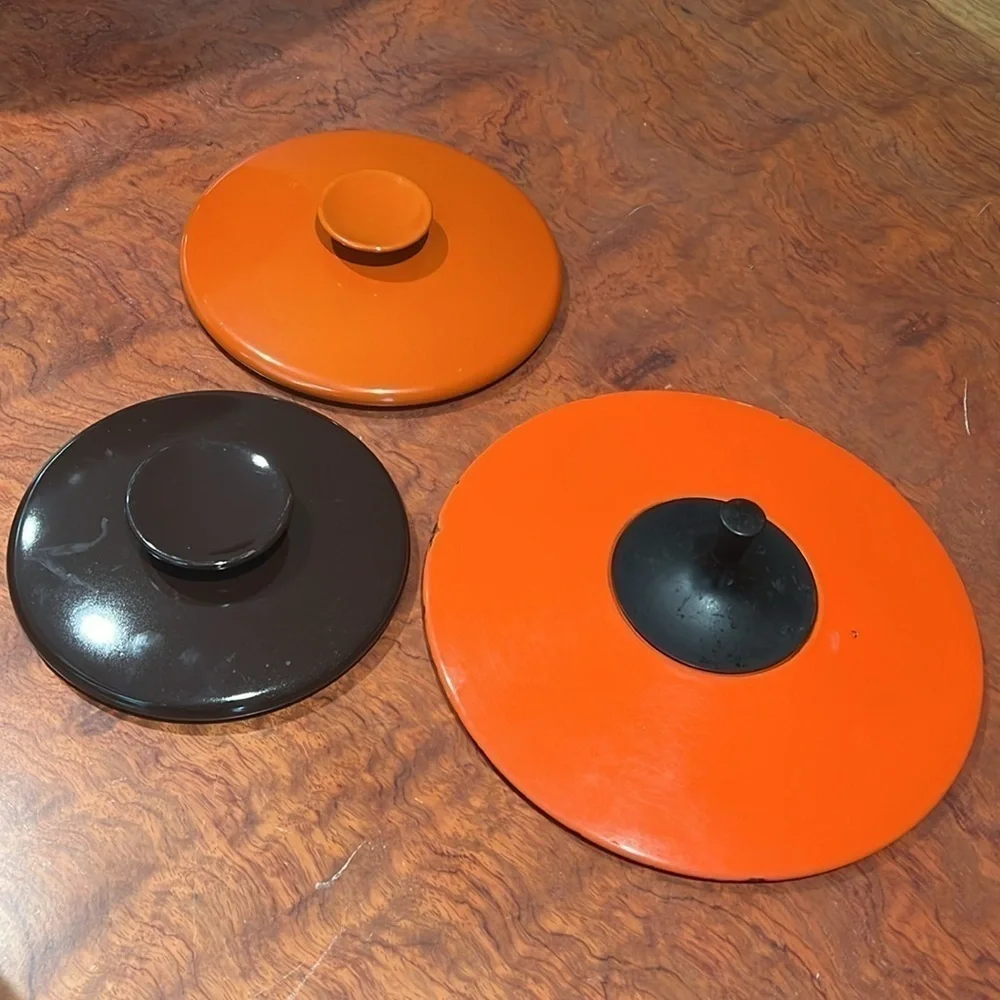 Copco Enameled Cast Iron Vintage Collectible 6 Plus 1 Piece Set of Cookware